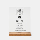 Custom Logo Wi-Fi Network Password Display Sign Acrylschild (Vorderseite)