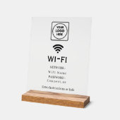 Custom Logo Wi-Fi Network Password Display Sign Acrylschild (Winkel)