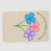 CUSTOM LOGO WOMENS GOLF TOWEL GOLFHANDTUCH (Horizontal)