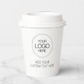 Custom Logotipo Store & Business Pappbecher (Rückseite)