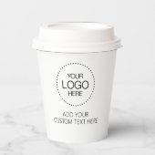 Custom Logotipo Store & Business Pappbecher (Vorderseite)