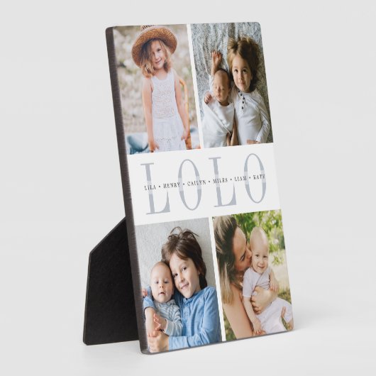 Custom "Lolo" Großkinder Foto Collage Fotoplatte (Seite)