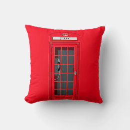 Custom London Red Phone Booth Kissen