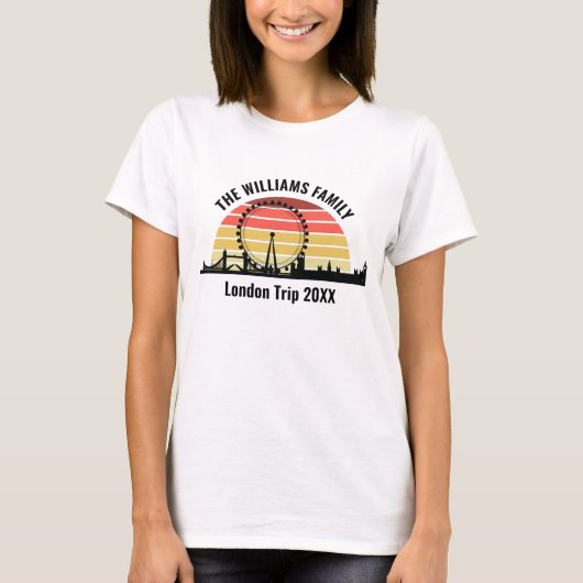 Custom London Vacation Sunset Women's T-Shirt (Vorderseite)
