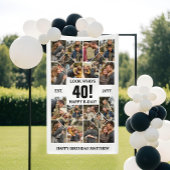 Custom Look Who's 40 Happy Birthday Foto Collage Banner