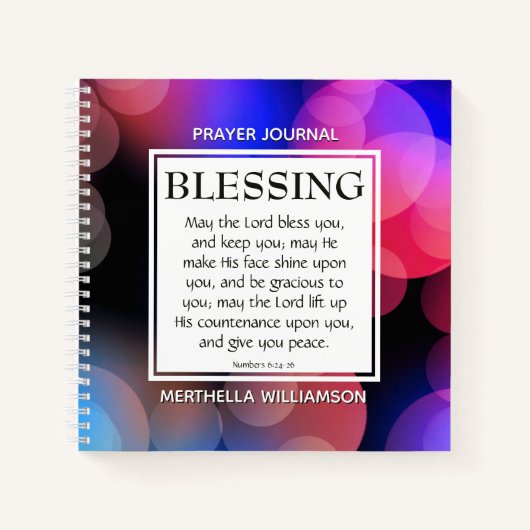 Custom LORD BLESS YOU number 6 Prayer Journal Notizblock (Vorderseite)