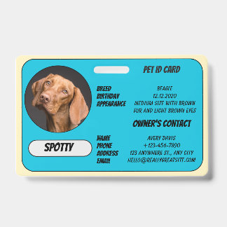  Custom Lost Pet Found Photo ID Card Ausweis