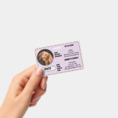  Custom Lost Pet Found Photo ID Card Ausweis (Handheld)