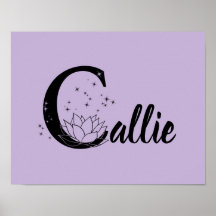 Custom Lotus Blume Monogram Letter C Kinderzimmer 