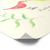 Custom Love Bird Art Poster Print Wedding Geschenk (Ecke)