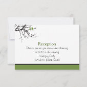 Custom Love Birds Empfang Card Einladung (Vorderseite)