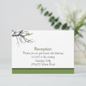 Custom Love Birds Empfang Card Einladung (Stehend Vorderseite)