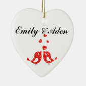 Custom Love Birds Keramik Ornament (Rechts)