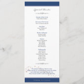 Custom Love Birds Order of Service (Marine) Programm (Rückseite)