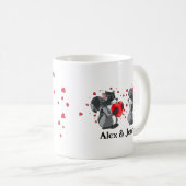 Custom Love Couple Names Personalized Kaffeetasse (VorderseiteRechts)