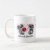 Custom Love Couple Names Personalized Kaffeetasse (Links)