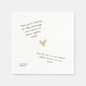 Custom Love Note Handwritten Typo-Personal Wedding Serviette (Vorderseite)