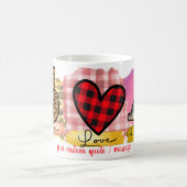 Custom Love Peace Havanese Valentine's Day Dog Kaffeetasse (Mittel)
