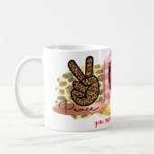 Custom Love Peace Havanese Valentine's Day Dog Kaffeetasse (Links)