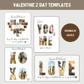 Custom LOVE Photo Collage Card for Couples Visitenkarte