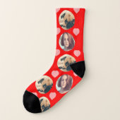 Custom love photo x2 socken (Links - Außen)