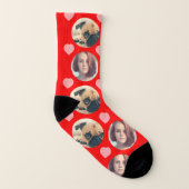Custom love photo x2 socken (Links - Innen)