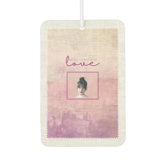 Custom Love Script Heather & Dusk Poet Autolufterfrischer (Vorderseite)