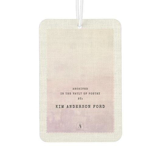 Custom Love Script Heather & Dusk Poet Autolufterfrischer (Rückseite)