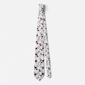 Custom Love Tie Pink Black Heart Sketch Krawatte (Vorderseite)