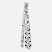 Custom Love Tie Pink Black Heart Sketch Krawatte (Rückseite)