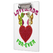 Custom Lovebirds Heart Gift Classic Playing Cards Klemmbrett (Links)