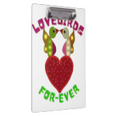 Custom Lovebirds Heart Gift Classic Playing Cards Klemmbrett (Rechts)