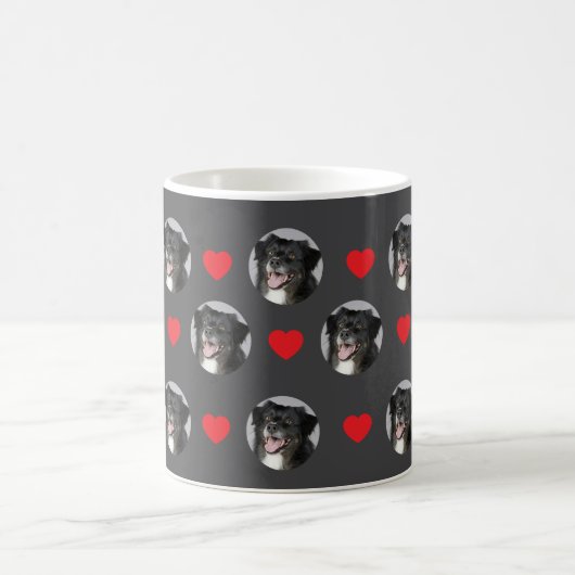 Custom Loved Floating Faces Coffee Mug Kaffeetasse (Mittel)