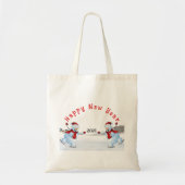 Custom Lovely Snowman Tote Bag Tragetasche (Vorne)