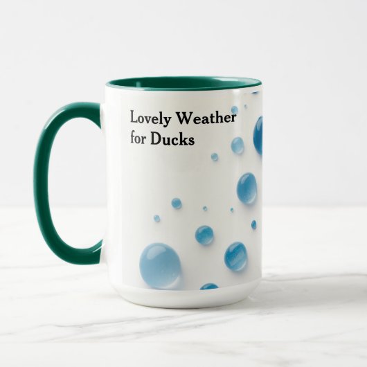Custom Lovely Weather For Ducks Watercolor Tasse (Links)
