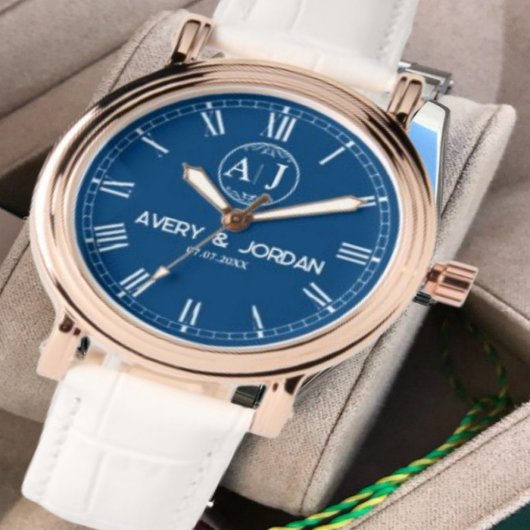 Custom lover name initial monogram Personalized  Armbanduhr