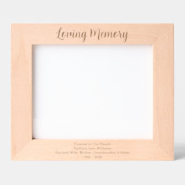 Custom Loving Memory | Keepsake Memorial Geätzte Rahmen