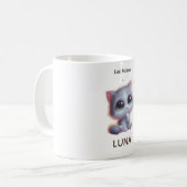 Custom Low Battery Cat Mug Kaffeetasse (Vorderseite Links)