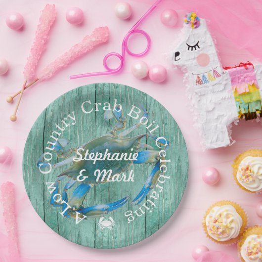 Custom Low Country Crab Boil Celebration Pappteller (Party)