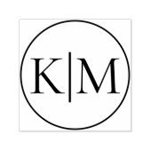 Custom Loyalty Card Business Initials Monogram Permastempel (Design)