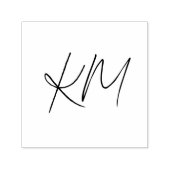 Custom Loyalty Card Business Initials Monogram Permastempel (Design)