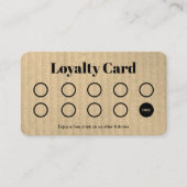 Custom Loyalty Card - Einfache Kraft Papier schwar Treuekarte (Vorderseite)