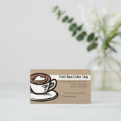 Custom Loyalty Coffee Shop Business Card Visitenkarte (Stehend Vorderseite)