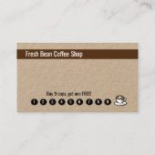 Custom Loyalty Coffee Shop Business Card Visitenkarte (Rückseite)