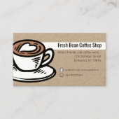 Custom Loyalty Coffee Shop Business Card Visitenkarte (Vorderseite)