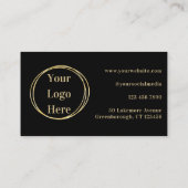 Custom Loyalty Modern Black Gold Visitenkarte (Rückseite)