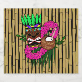 Custom Luau Birthday Party Thema Schaumweinetikett (Einzelnes Label)