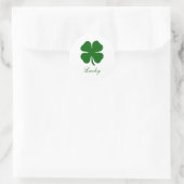 Custom Lucky Clover Runder Aufkleber (Tasche)