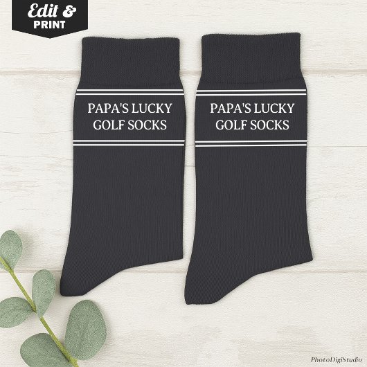 Custom Lucky Golf Socks, Golfer Christmas Birthday Socken