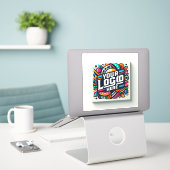 Custom Luggage Logo, Vinyl Suitcase Waterproof 10 Aufkleber (Laptop auf Schreibtisch)